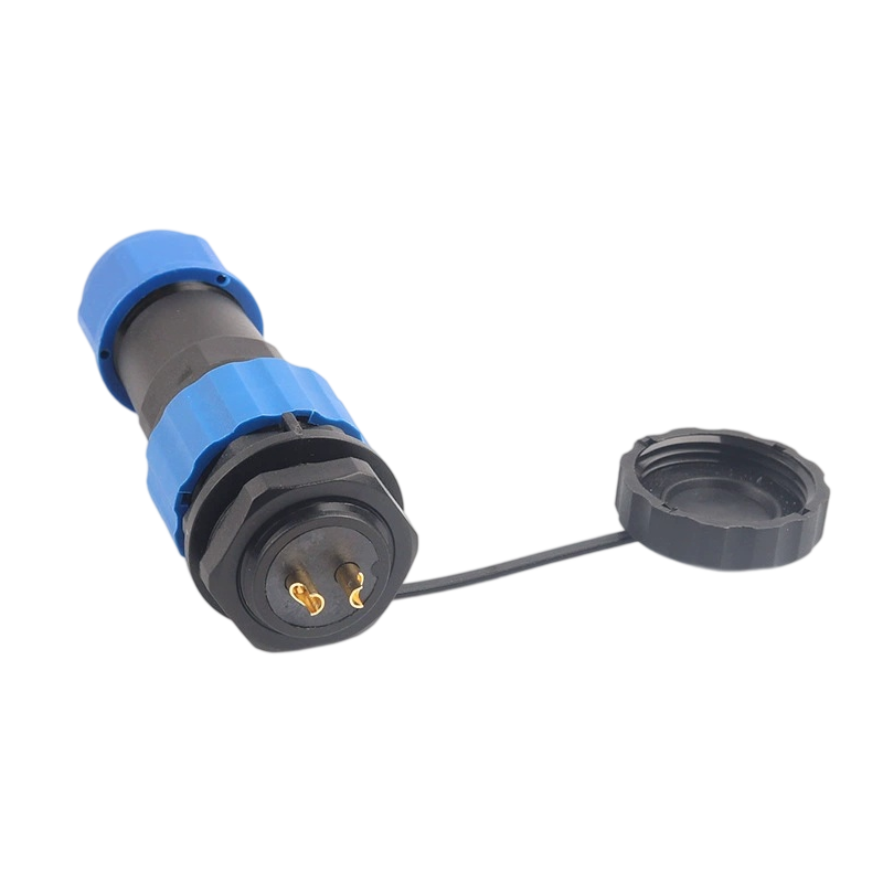 Elecbee <span class="highlight">SP21</span> <span class="highlight">Series</span> 2-Pin Aviation Plug and Socket, IP68 Waterproof Rear Nut Panel Mount Connector, 25A 380V