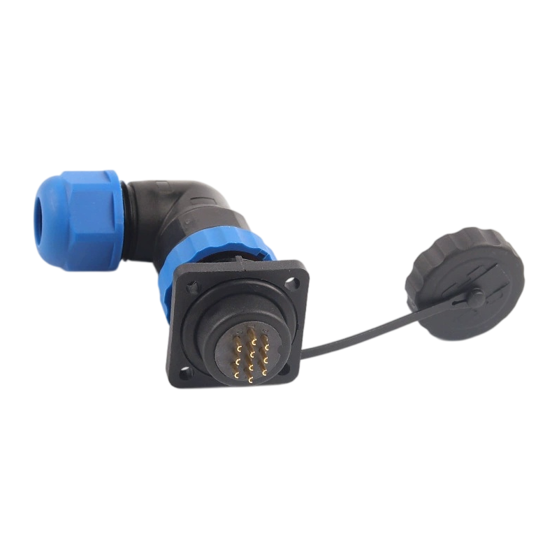Elecbee SP <span class="highlight">Series</span> Conector Conector impermeabilizar el panel de aviación Montaje 10 pin de soldadura de soldadura de ángulo recto tipo un par