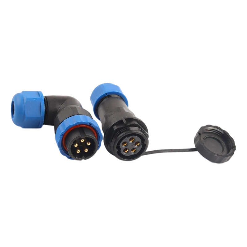 Elecbee <span class="highlight">SP21</span> <span class="highlight">Series</span> in-line 5 Pin destro Angolato Solder Tipo maschio Plug e femmina Socket Connettore per l'aviazione