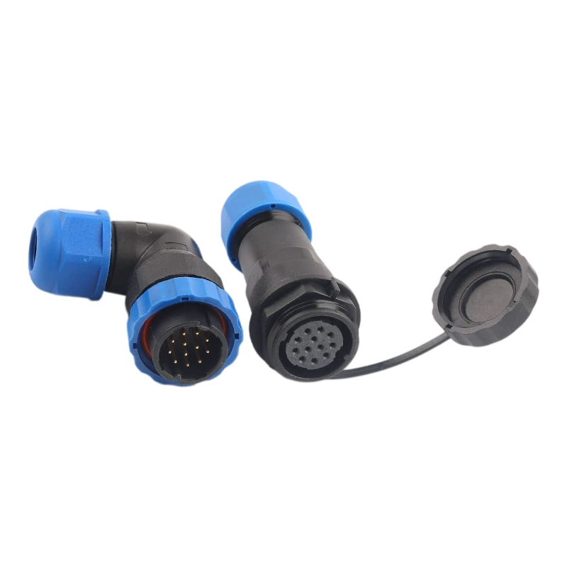 Elecbee <span class="highlight">SP21</span> <span class="highlight">Series</span> in-line 12 Pin destro Angolato Solder Tipo maschio Plug e femmina Socket Connettore per l'aviazione