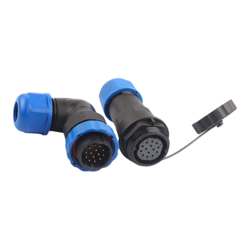 Elecbee <span class="highlight">SP21</span> <span class="highlight">Series</span> in linea 14 Pin Angolato destro Tipo di saldatura maschio Plug e femmina Socket Connettore per l'aviazione