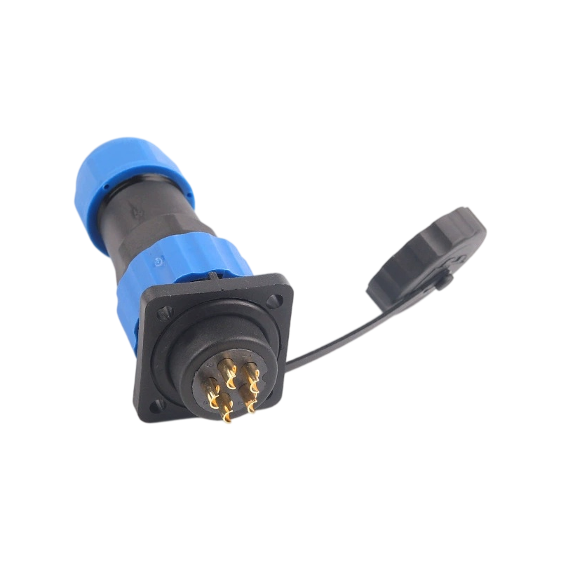 Elecbee <span class="highlight">SP21</span> <span class="highlight">Series</span> 4 foro Flange 5 Pin Tipo di saldatura dritto Plug femminile e connettore di aviazione della presa maschile