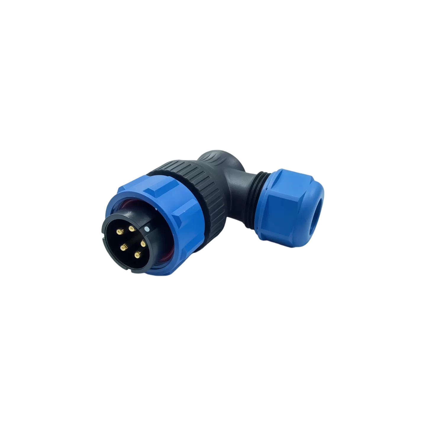 <span class="highlight">SP21</span> 防水 IP68 航空用丸形コネクタ SP2116/P5 30A,500V 5 Pin アングルケーブルコネクタ プラグ オスピン はんだカップ