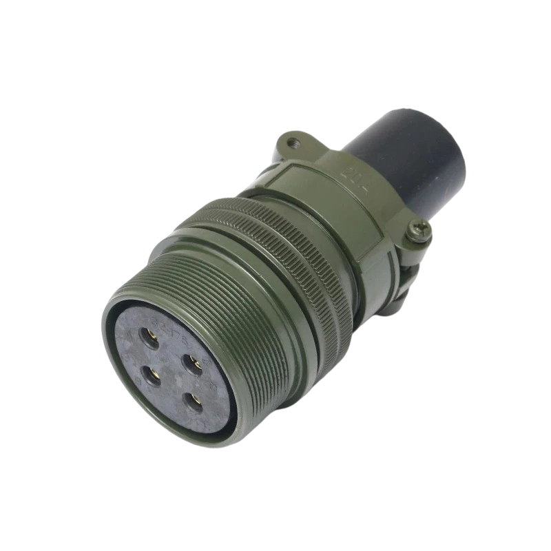 Conector Mil-Spec MS5015 Serie Roscado MS3101A32-17S 4 Pin Pin Recto Receptáculo De Soldada Recta
