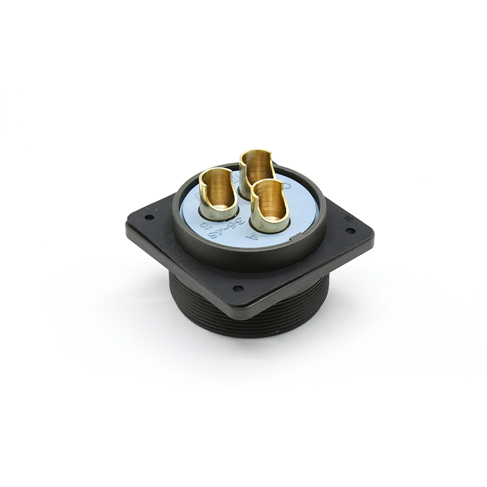 Conector Mil-Spec Serie MS5015 Roscado MS3102A36-4P Receptáculo de soldadura recto con pasador macho de 3 pines