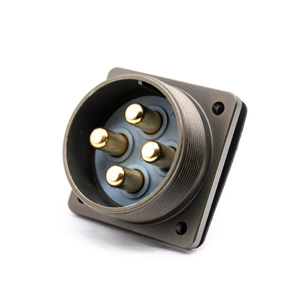 Conector Mil-Spec MS5015 Serie Roscado MS3102A36-5P 4 Pin Receptáculo de soldadura recto de pin macho