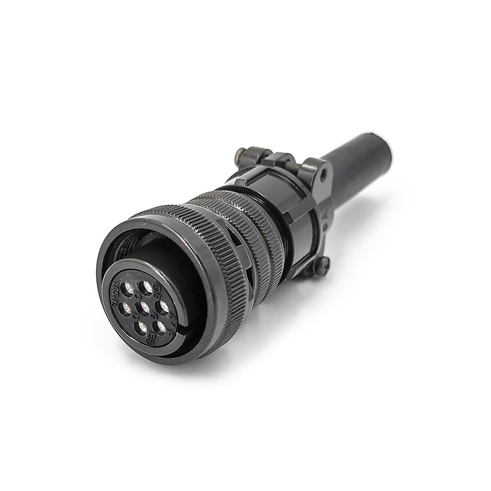 Elecbee Conector MIL-Spec MS5015 Serie roscada MS3106A16S-1S GILD 7PIN Tipo de soldadura recta Tipo de tipo 1 PCS
