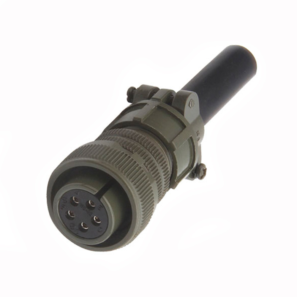 Elecbee Conector MIL-Spec MS5015 Serie roscada MS3106A18-11S Silvering 5pin Tipo de soldadura recta Tipo de tipo 1 PCS