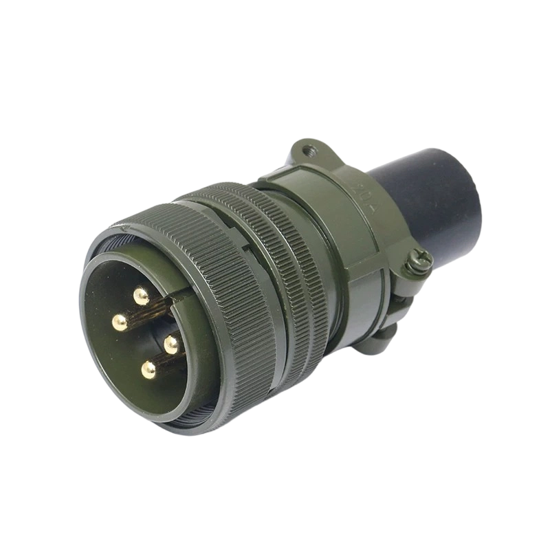 Conector Mil-Spec Serie MS5015 Roscado MS3106A32-17P Conector de soldadura recto de 4 pines macho