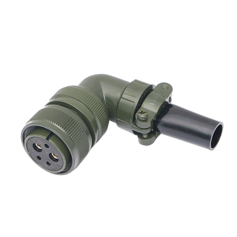 Elecbee Conector MIL-Spec MS5015 Serie roscada MS3108A22-12S Silvering 5pin ángulo recto Tipo de soldadura Tipo de soldado 1 PCS