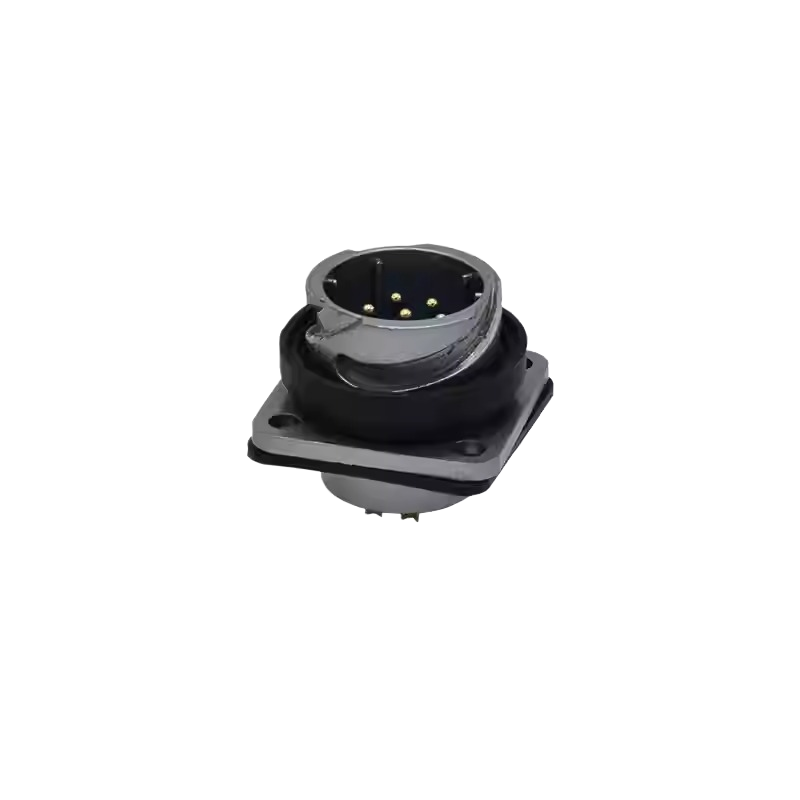 Elecbee ماء موصل الطيران FQ24 سلسلة Bayonet 4 دبوس مستقيم مربع شفة ذكر دبوس وعاء FQ24-4ZJ