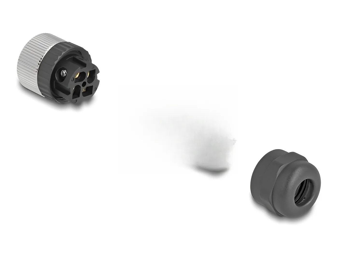 Elecbee M12 Connector A-coded 4 pin female for mounting with screw connection