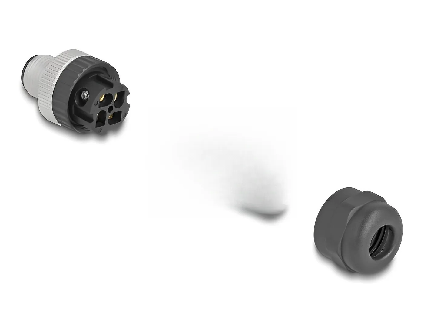 Elecbee M12 Connector A-coded 4 pin male for mounting with screw connection