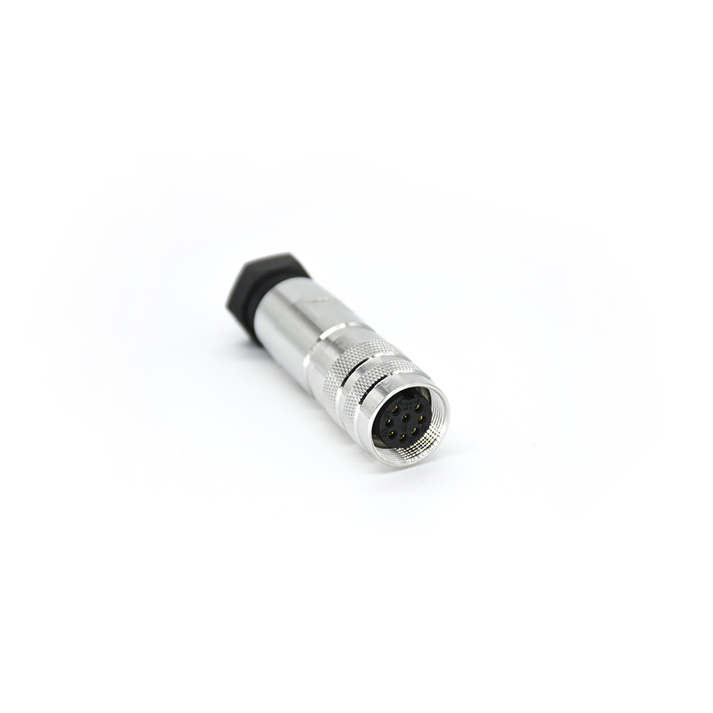 Elecbee AISG M16 Connector 8 Pin Female Waterproof Electrical Plug Connector Non-Shield