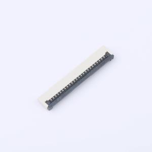 Elecbee 24 Pin FPC Connector 1mm Pitch Bottom Flip Lock Solder Tin Plated Right Angle 2mm Height 0.3mm Thickness 50V Rated