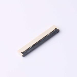 Elecbee 26 Pin FPC Connector 1mm Pitch Bottom Flip Lock Solder Tin Plated Right Angle 2mm Height 0.3mm Thickness 50V Rated