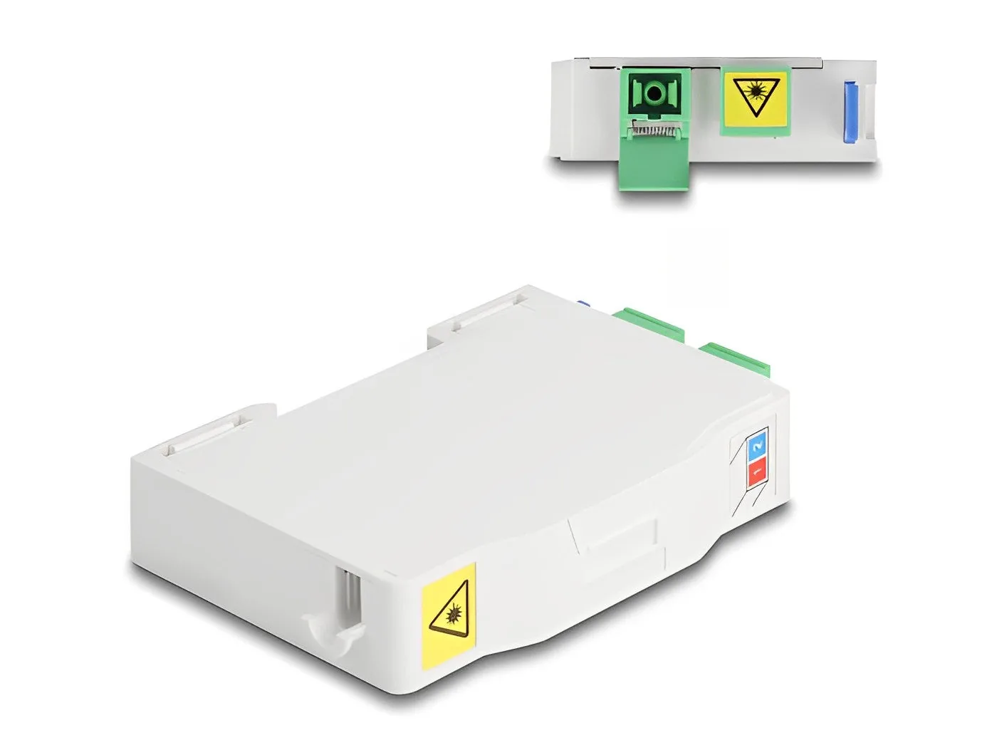Elecbe optische Faseranschlussbox für Hutschiene mit Spleißhalter und 2 ...