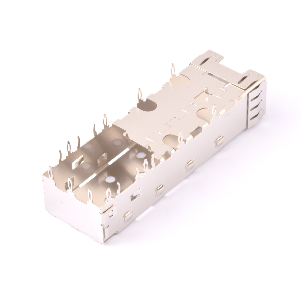 Elecbee SFP+1X1-LN-PZ SFP+ Cage 1x1 Port THT-Lötwinkelstecker mit Lichtleiter