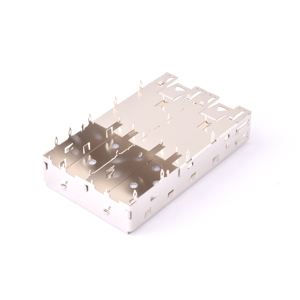 Elecbee SFP-1X2-L0-P SFP-Käfig 1x2 Port THT rechtwinkliger Einpressstecker