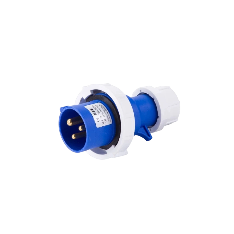 Elecbee IEC60309 IP67 16A 3 Pin 2P+E 6H 220V~250V Blue,White CEE Industrial Plug