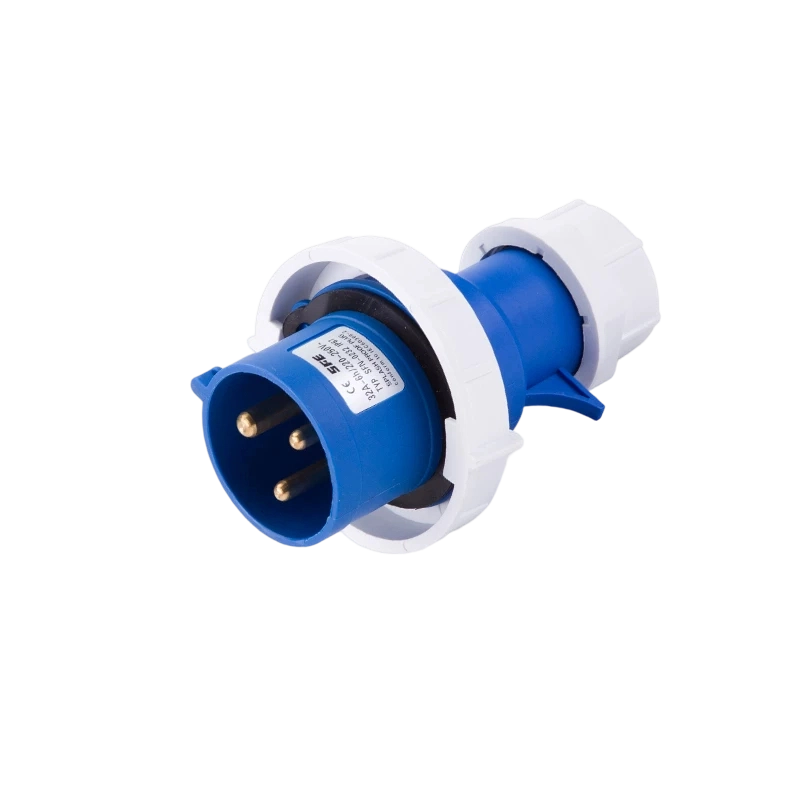 Elecbee IEC60309 IP67 32A 3 Pin 2P+E 6H 220V~250V Blue,White CEE Industrial Plug
