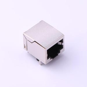 エレクビー 1×1 10P10C 左右の左右角角 シールドブラックカラー RJ45 イーサネットコネクタ