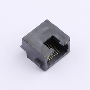 エレクビー 1×1 8P8C 左右の左右の穴を通 シールドされていないブラックカラーRJ45 イーサネットコネクタ