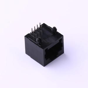 エレクビー 1×1 8P8C 左右の左右の穴を通 シールドされていないブラックカラーRJ45 イーサネットコネクタ