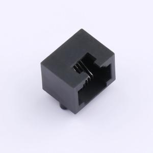 エレクビー 1×1 8P8C 左右の左右の穴を通 シールドされていないブラックカラーRJ45 イーサネットコネクタ