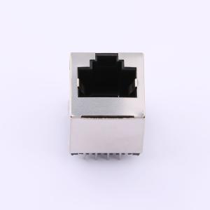 エレクビー 1x1 8P8C 垂直 スルー ホールシールド ブラックカラー RJ45 イーサネットコネクタ