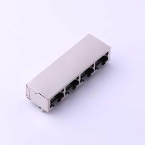 Elecbee 4x4 8P8C 直角スルーホールシールド黒色 RJ45 イーサネット コネクタ