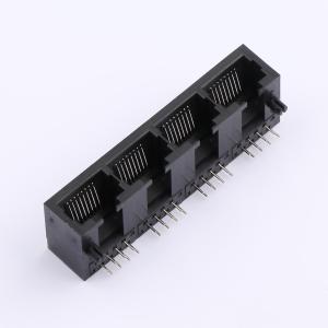 エレクビー 4x4 8P8C 左右の左右の角角(シールドなしブラックカラーRJ45イーサネットコネクタ)
