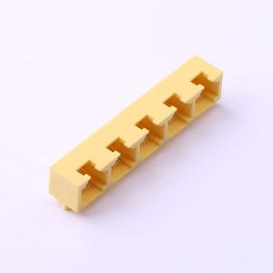 エレクビー 4×4 8P8C 左右の角角 シールドなしイエローカラー RJ45 イーサネットコネクタ