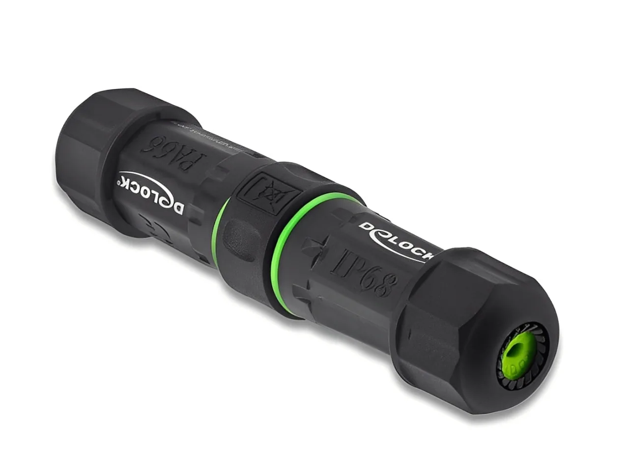 Elecbee Cable Connector RJ45 to RJ45 Cat.6A with housing and protective cap waterproof