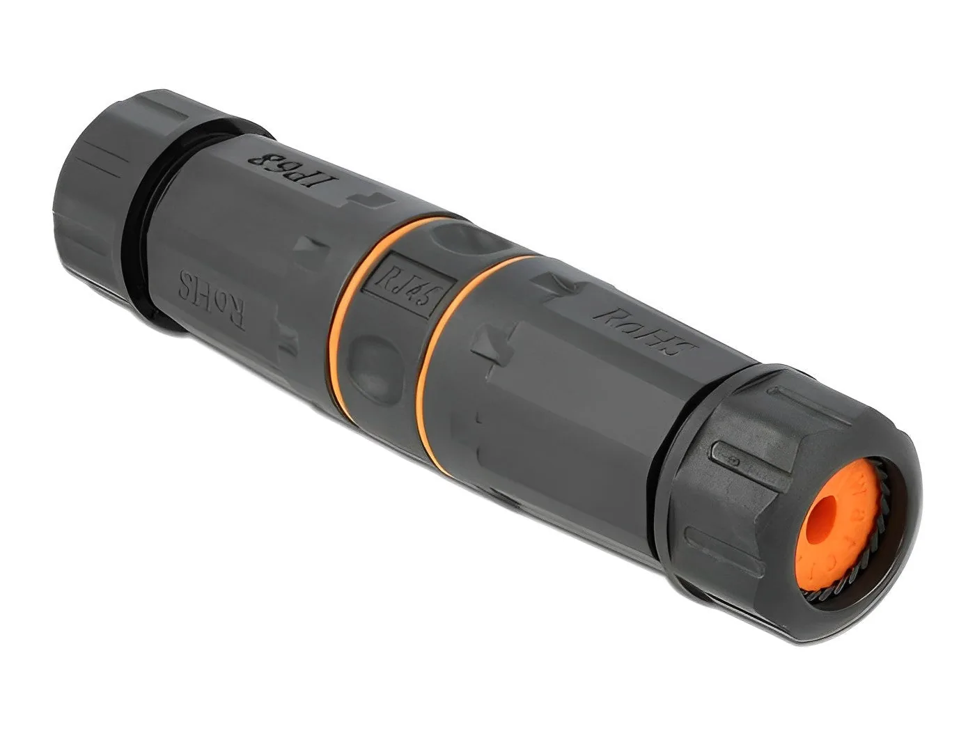 Elecbee Cable Connector RJ45 to RJ45 Cat.6A with M20 thread and protective cap IP68 dust and waterproof