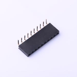 Elecbee female header, 2.54mm pitch, 1x10 pin horizontal connector.
