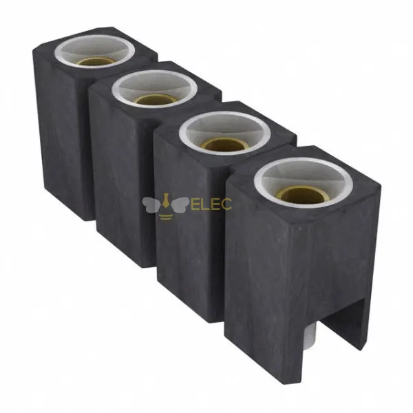Vertical Rotation Pin Elecbee female header, 2.54mm pitch, 1x4 pin, vertical surface mount ...