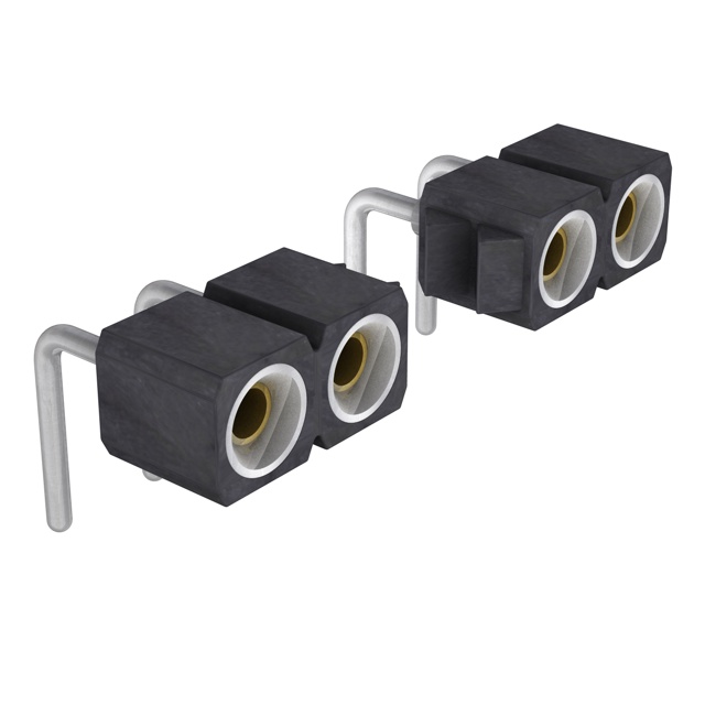 Elecbee female header, 2.54mm pitch, 1x8pin horizontal connector, round ...