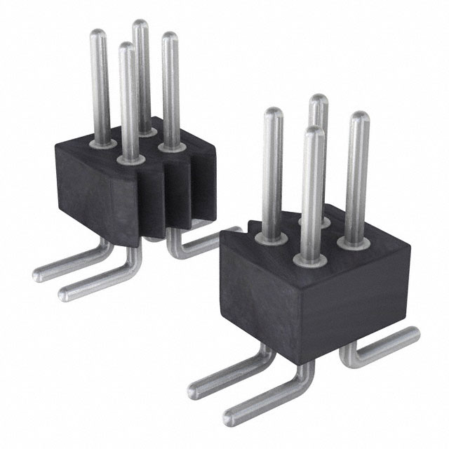 Elecbee 标头引脚,1.27mm 间距,2x11 引脚,垂直表面安装,圆形引脚,锡镀。