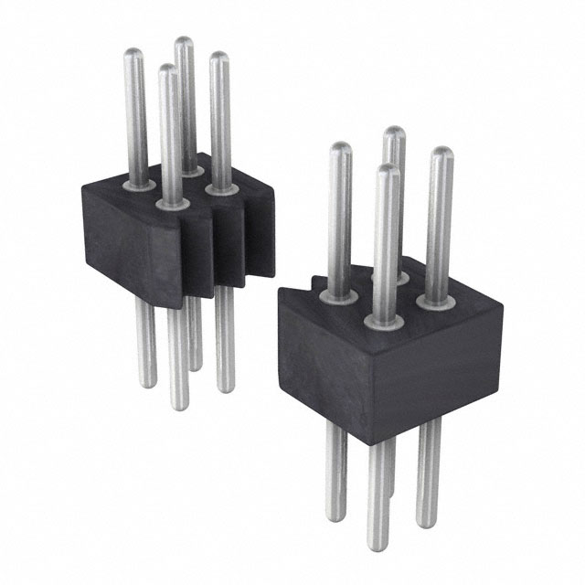 Elecbee引脚头,1.27mm间距,2x13引脚,垂直插入,圆形引脚,锡镀。