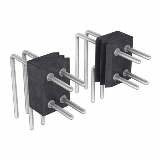 Elecbee引脚头,1.27x2.54mm间距,2x11引脚,水平插入,圆形引脚,锡镀。