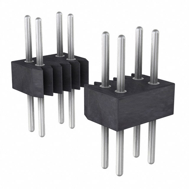 Elecbee引脚头,1.27x2.54mm间距,2x11pin,垂直插入,圆形引脚,锡镀。