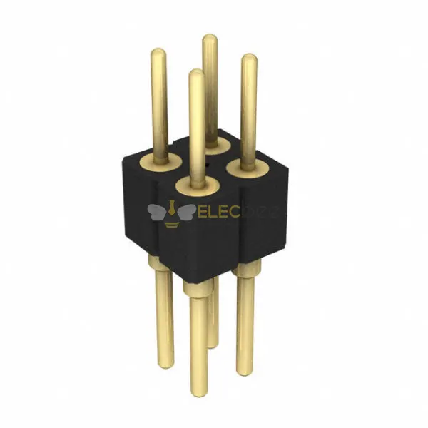Electrical Insert Pin Elecbee Pin header, 2.0mm pitch, 2x2 pins, vertical insert, round pins.