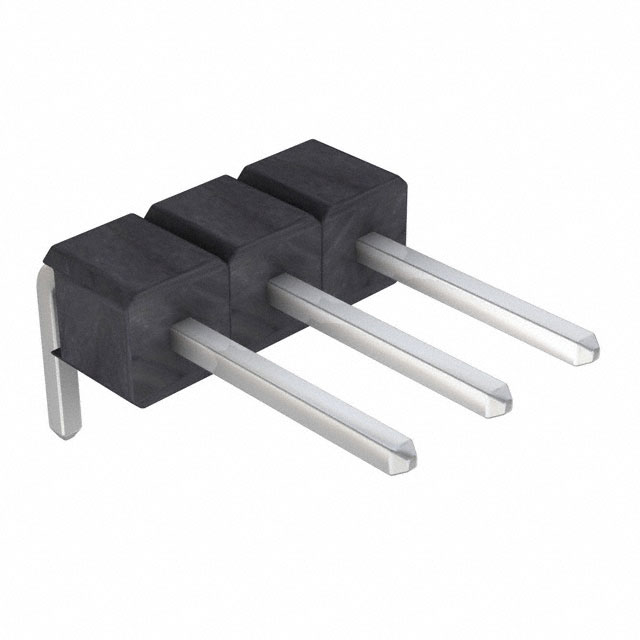 Elecbee pin header, 2.54mm pitch, 1x3 pin, horizontal connector, square ...