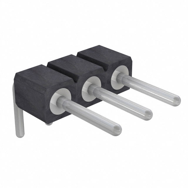 Elecbee pin header, 2.54mm pitch, 1x3 pin, horizontal insert, round ...