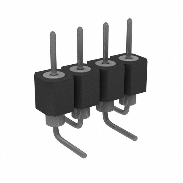 Elecbee pin header, 2.54mm pitch, 1x4 pin, vertical surface mount ...