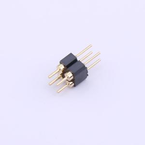 Elecbee Pin header, 2.54mm pitch, 2x2 pins, vertical insert, round pins.