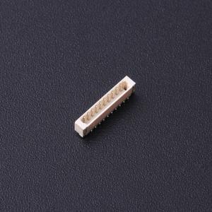 Elecbee Wire-to-Board Pin Header 0.8mm Pitch 1x10pin Surface Mount Right Angled LCP Beige