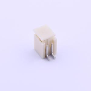 Elecbee Cabezal de pasador de alambre a tabla 1.5mm Pedazo 1x2pin Montaje en superficie Recta PA6T Beige