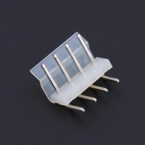Elecbee Cabezal de alambre a tablar Pin 5.08mm Pedazo 1x4pin a través del agujero recto en ángulo PA66 Naturaleza